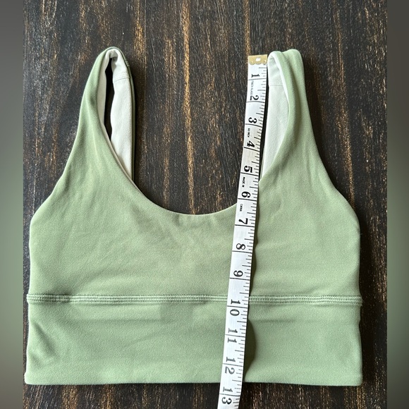 Lululemon Align Reversible Sports Bra. Size 4. Color Green Twill and Light Sage - Picture 8 of 9